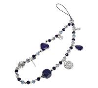 GALPADA Creative Blue Beaded Phone Lanyard Made of Acrylic and Alloy with Easy Installation and Anti-lost Function Stylish Phone Hanging Rope and Keychain Decoration