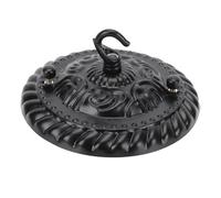 GALPADA Creative Ceiling Plate 2Pcs Set Black Floral Pattern Hooks for Bedroom Ceiling Light and Decorative