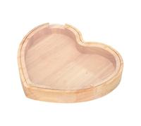 GALPADA Creative Heart-shaped Saving Pot Piggy Bank for Alphabet Coin Money Box Tabletop Decoration Encouraging Saving Habits Brown