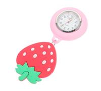 GALPADA Creative Nurse Clock Pocket Watch with Large Dial and Clip-on Style Strawberry Shape Hanging Nurse Watch Made of Zinc Alloy and Glass for Doctors