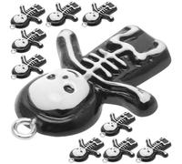 GALPADA Creative Skin Friendly and Not Easy to Fade 10pcs Black Skeleton Resin Pendant for Earrings Jewelry Making for Handmade Projects and DIY Jewellery Accessories