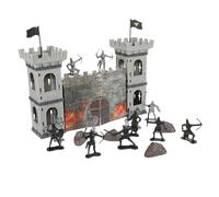 GALPADA Creative War Model Set for Ancient Roman Castle Sand Table with Soldier Non-toxic Military Figures for Imaginative Play and Interaction