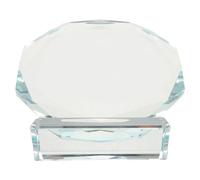 GALPADA Crystal Award Plaque Octagon-Shaped Glass Trophy for Winner Employee Appreciation Graduation and Memorial Presentation
