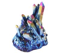 GALPADA Crystal Cluster Ornament Plated Colorful Rainbow Amethyst, 70g Assorted Style Desktop Adornment for Home and Office Decoration Assorted style