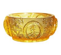 GALPADA Crystal Cornucopia Ornament 3.93x3.93x1.97in Chinese Style Crystal Crafts Table Decor Wealth Bowl Ornaments Visual Effect Attractive Appearance Congratulatory Gift for Office