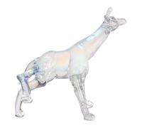GALPADA Crystal Giraffe Figurine 5.5" Ab Color Handcrafted Animal Table Decor Miniature Crystal Art Collectible Ornament for Home and Office Decoration