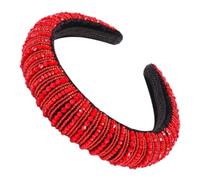 GALPADA Crystal Hair Clasp Stylish Broadside Hair Hoops Delicate Beaded Headband for Women Wedding Hoop Crystal Headband Glitter Wedding Clips for Women Claws