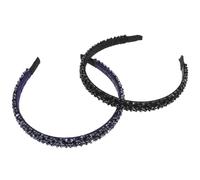 GALPADA Crystal Headband Lightweight Decorative Hair Accessory for Women 2pcs with Elegant Four-row Design, for Party and Shopping