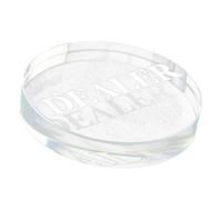 GALPADA Crystal Poker Dealer Button Game Dealer Accessory with Engraved Letters for Texas Hold Tournaments and Home Poker Sessions Convenient and Professional Design