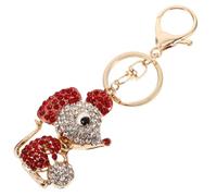 GALPADA Cute Mouse Keychain Zinc Alloy Compact Bag Accessory with Versatile Design for Backpacks and Key Rings Stylish Red Small Mouse Charm