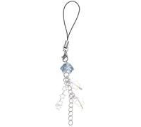 GALPADA Cute Phone Charm Strap for Phone and Backpack, Handmade Blue Glaze Beaded Keychain, Sturdy and Not Breaking Easily, for Outdoor Use and Holding Camera