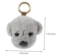 GALPADA Cute Plush Dog Keychain with Hanging Ring Soft Cartoon Puppy Pendant for Bag Car Backpack Decor Practical Gift for Adults Gray Lamb Style
