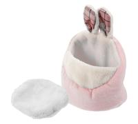 GALPADA Cute Shape Small Animal Bed for Rat and Hedgehog in Pink Flannel Material, Providing Comfortable Sleep Experience and Keeping Small Pets Warm for Seasons and Winter Days