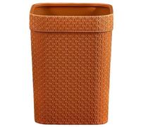 GALPADA Decorative Garbage Bin Rustic Garbage Container Lidless Sl esign Imitation Rattan Pp Material Clutter-eliminating Fix for Kitchens and Office Use