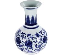 GALPADA Delicate Ceramic Vase with Chinese Style Blue and White Porcelain Design, Table Ceramic Vase for Home Decorations, Fireplace Decoration Creating A Comfortable Atmosphere