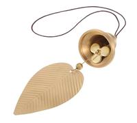 GALPADA Delicate Copper Wind Chime Leaf Pendant for Indoor Outdoor Home Hanging Decoration Creative Design with Soothing Tunes for Living Balcony Bedroom Office