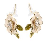 GALPADA Delicate Pearl Flower Earrings Lightweight Studs for Women with Silver Needle Comfortable All-day Wear Versatile Fashion Jewelry for Parties and Everyday Use
