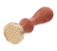 GALPADA Delicate Stamper Eyeshadow Pressing Tool Wooden Handle Copper Head Three-dimensional Seal Create Eyeshadows Pattern for Creative Makeup Artist Beginners Makeup