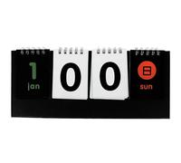 GALPADA Desk Calendar Perpetual Modern Black with Score Display and Reversible Design Standing Paper Desktop Calendar Stylish Countdown for Home Use