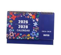 GALPADA Desk Calendar with Spiral Wire Binding for Home Office Thick Paper Monthly Daily Scheduler Language Learning Dates Smooth Writing Surface for Detailed Yearly Planning