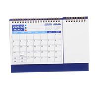 GALPADA Desk English Calendar with Thick Paper Spiral Bound Minimalist Aesthetic Table Planner for Office Home School Language Learning and Monthly Scheduling