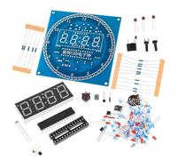 GALPADA Digital Electronic Clock Kit DIY with LED Display Temperature Sensor Ds1302 Light Control C8051 Microcontroller for Indoor Bedroom Use Electronic Clock Set and Soldering Practice