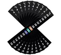 GALPADA Digital Strips and Adhesive Back 10pcs Black with Easy to Read Temperature Indicator for Aquarium Temperature Monitoring