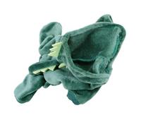 GALPADA Dinosaur Designed Dog Clothes Green Coral Fleece Warm Breathable Pet Hooded Costume Wearable Design for Daily Festival and Party Use