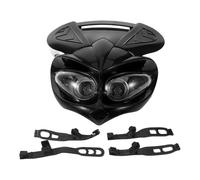 GALPADA Dirt Bike Headlight Fairing Black Motorcycle Front Headlamp with Rubber Strap for Motocross Bbr Klx Crf50/70 Ssg 50-125cc Compatible Lighting Assembly