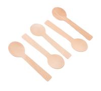 GALPADA Disposable Dessert Spoons Wood 100pcs eco-Friendly Wooden Spoons for Party Tableware and Dessert Serving