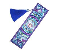 GALPADA DIY Handmade Bookmark Kit with Datura Pattern Diamond Beads Painting Art Bookmark with Tassel Follow Craft for All Ages Unique and Creative Decor
