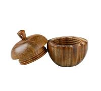 GALPADA DIY Keychain Small Pendant in Brown Synthetic Material Carved Fruit Shape, Lovely and Simple Style for Decorating Keys, for DIY Projects and Festival Accessories