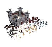 GALPADA DIY Pirate Castle Building Kit for Pirate Soldier with Military Figures Portable and Lightweight Fort Model for Creative Play and Adventure