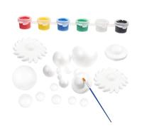 GALPADA DIY Planet Foam Balls Craft Kit 10 White Polystyrene Balls for Solar System Model School Projects Art Decoration for Boys and Girls and Educational Activities