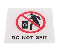GALPADA Do Not Spit Sign Weatherproof Adhesive Sticker Environmental and Security Notice for Public and Commercial Spaces