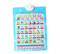 GALPADA Double Sided English Alphabet Audio Chart for Early Education Blue Sound Wall Map for Preschool Learning Home and School Use Interactive Alphabet Posters