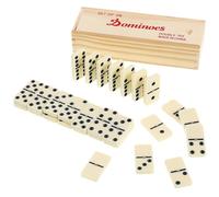 GALPADA Double Six Domino Set with Case Portable Family Board Game for Creative Play Imagination Boosting Puzzle Tiles Versatile Traditional and Maze Building Game for All Ages