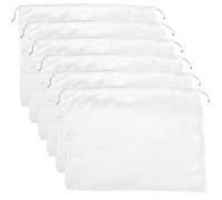 GALPADA Drawstring Bags with Wear Resistant Silk Fabric 6pcs Satin Black Dustproof Storage Pouches for Organizing Cosmetics at Home the Gym
