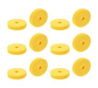 GALPADA Drum Kit Cymbal Felt Pads 12Pcs Yellow Cotton Noise Dampener Round Pads Compatible with Hi-Hat Stands for Live Music and Practice