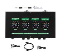 GALPADA Dual Channel Audio Mixer for Karaoke with Vocal Effects, Compact Design and USB Powered Mic Mixer with Cables Set, for Home Studio and Live Streaming