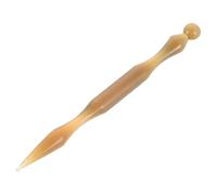 GALPADA Dual Head Acupressure Point Pen Portable Ox Horn Massage Tool for Auricular Therapy Reliable and Durable Meridian Massage Stick for Neck and Lightweight and Compact Design