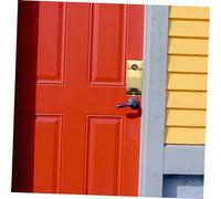 GALPADA Durable Zinc Alloy Door Knocker with Integrated Viewer Rust Resistant Security Peephole for Front Door Minimalist Square Design Suitable for Residential and Commercial Entrances