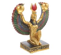GALPADA Egyptian Female God Resin Figurine Ornament Desktop Statue Decor Souvenir with Winged Kneeling Design for Home Office Egyptian History Lovers