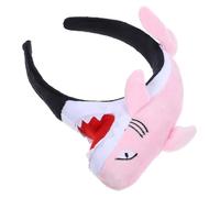 GALPADA Elastic Pink Shark Headband Ocean Party Hair Accessory for Costume Cosplay Birthday Events Lightweight Cloth Material Funny Sea Animal Headwear for Themed Celebrations
