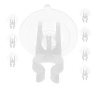 GALPADA Electric Candle Suction Cup Holders 8Pcs PVC Clips with Easy Installation for Window and Christmas Decoration