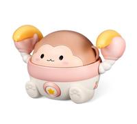 GALPADA Electric Crawling Monkey for Touch Control Light and Music Sensory Activity Walking Guidance for Motor Skill Development Plastic Construction Pink