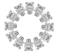 GALPADA Electric Fence Connectors Strong Stability and Easy Installation 12pcs Aluminium Alloy High Tensile Split Bolt Clamps for Garden Fencing and Agricultural Use