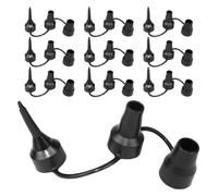 GALPADA Electric Inflator with Air Compressor Nozzle and Inflatable Valve Converter 10pcs Lightweight Rubber Air Pump Attachment for Vacuum Compression Bags and Inflatables, for Home Use