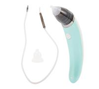 GALPADA Electric Nasal Aspirator with Powerful Suction for Mucus and Earwax Cleaning Safe Ergonomic Design for Newborns and Boy Girl Reusable Nose Cleaner Tool in Green