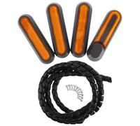 GALPADA Electric Scooter and Screws, Aluminium Alloy with Reflective Strips Universal Fit Side Protective Shell Mobility Scooter Accessories for Enhancing Nighttime Riding Safety